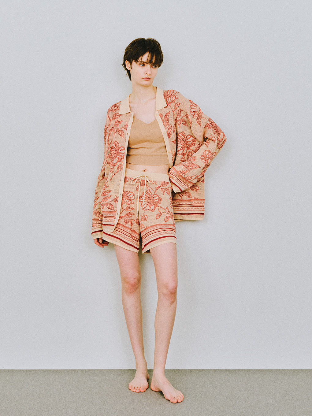 JACQUARD KNIT SHORT PANTS