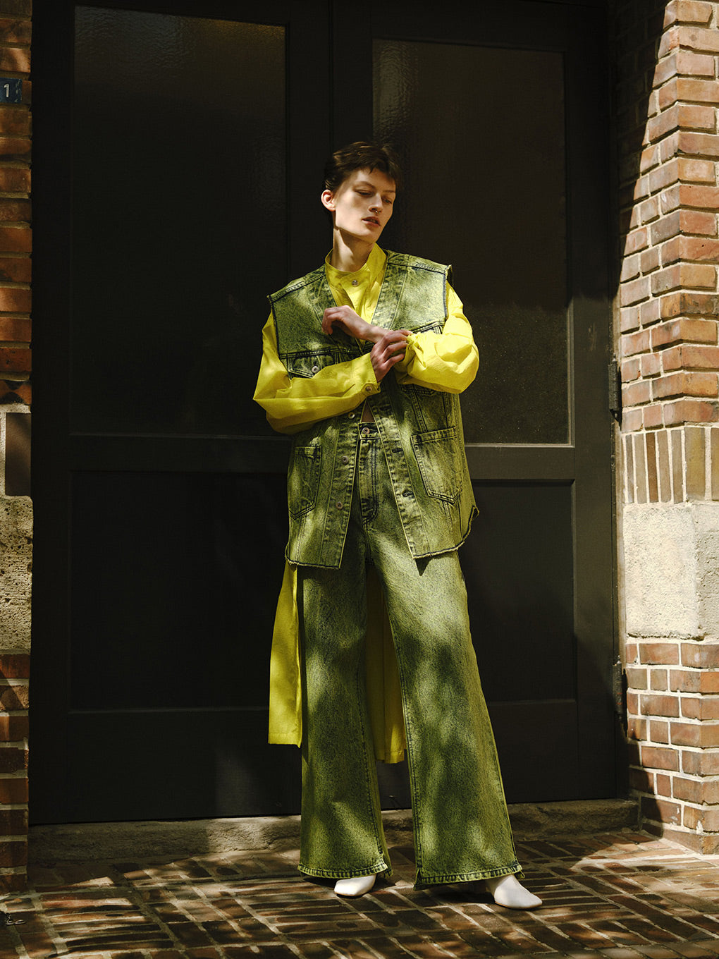 SHEER DRAWSTRING OVERCOAT
