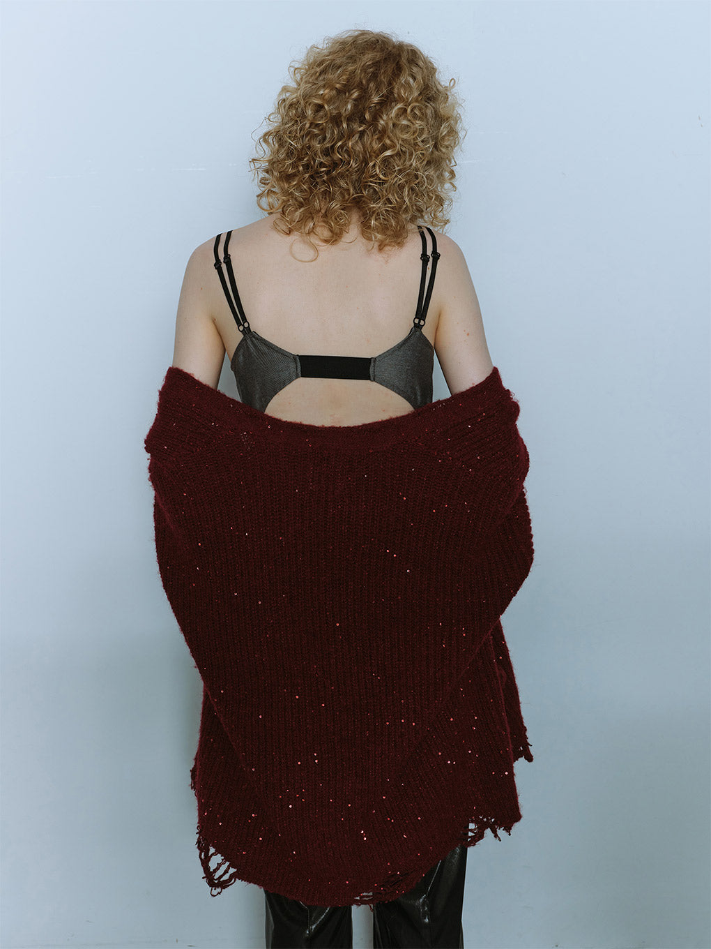 TAIL PEPLUM LADY TWEED TOP