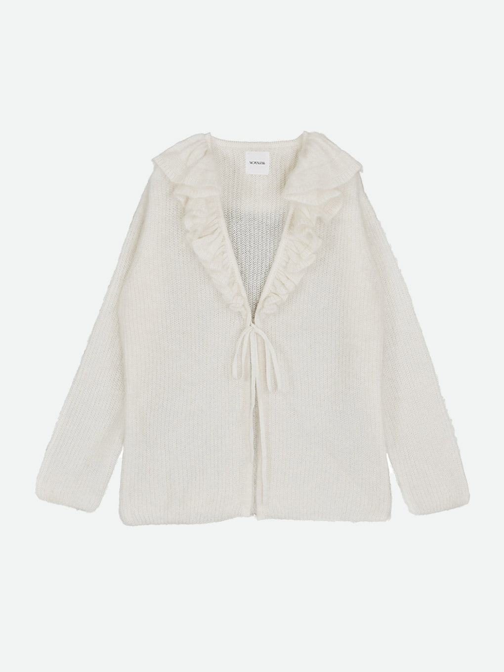 KID MOHAIR RUFFLE BABY CARDIGAN