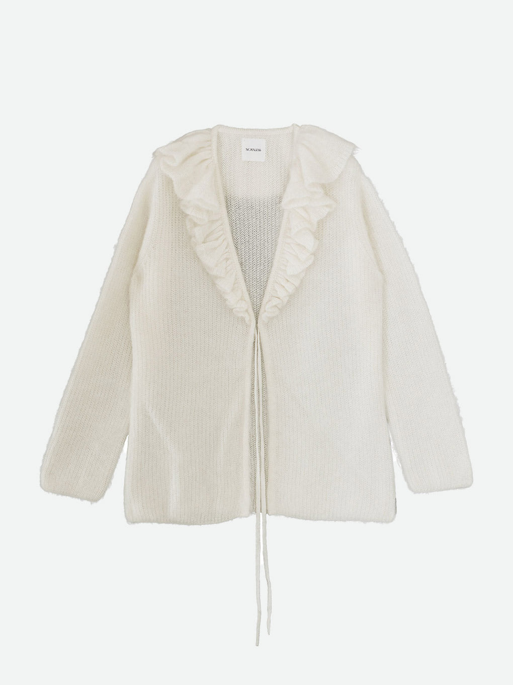 KID MOHAIR RUFFLE BABY CARDIGAN