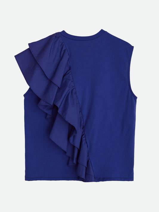 UNBALANCE RUFFLE TANK TOP