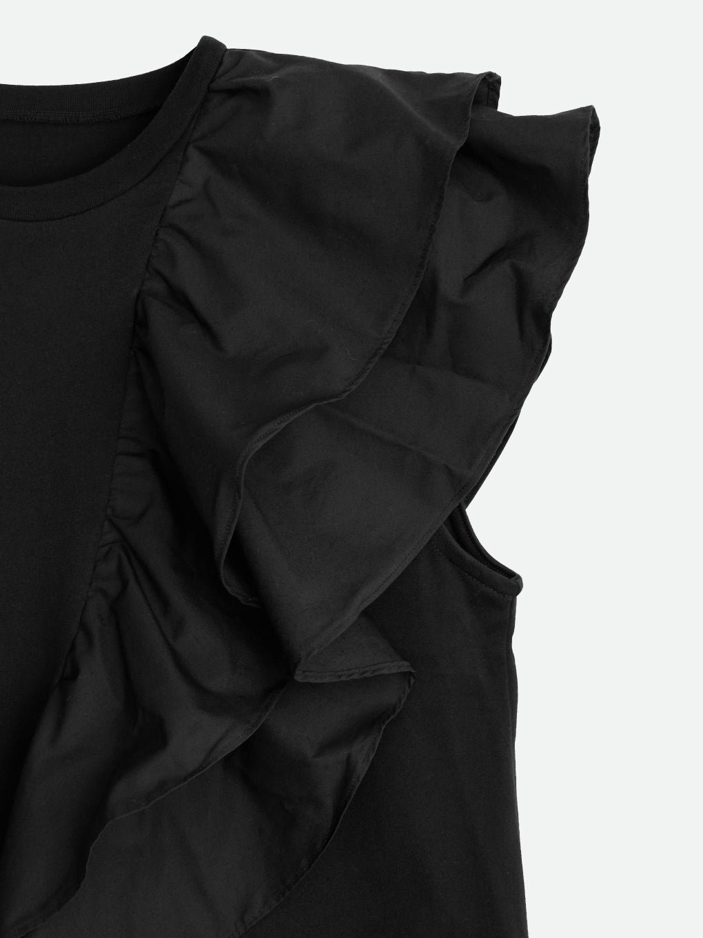 UNBALANCE RUFFLE TANK TOP
