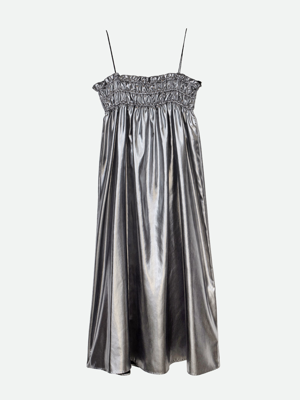 GLITTER GATHER ROUGH CAMI DRESS
