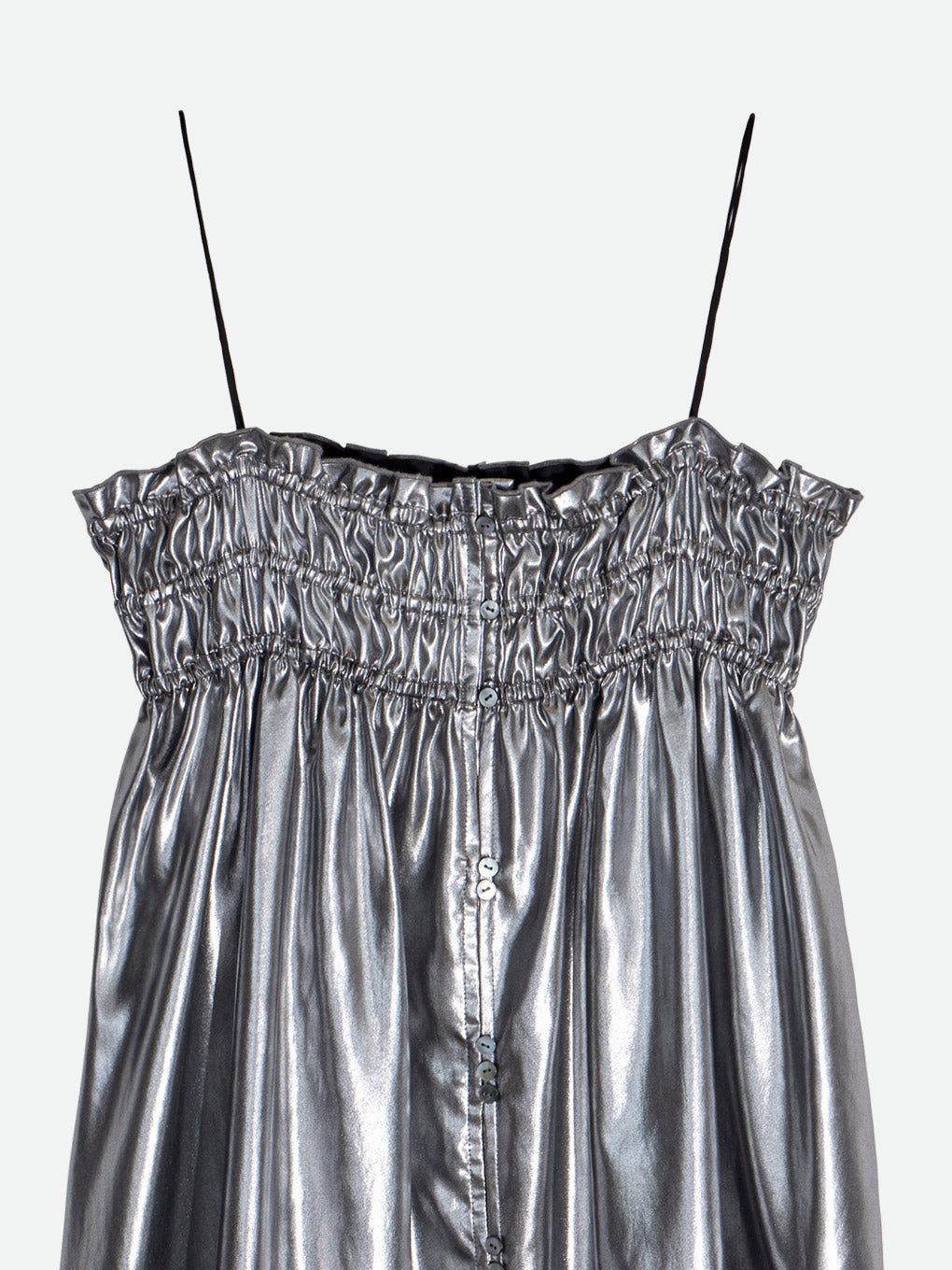 GLITTER GATHER ROUGH CAMI DRESS