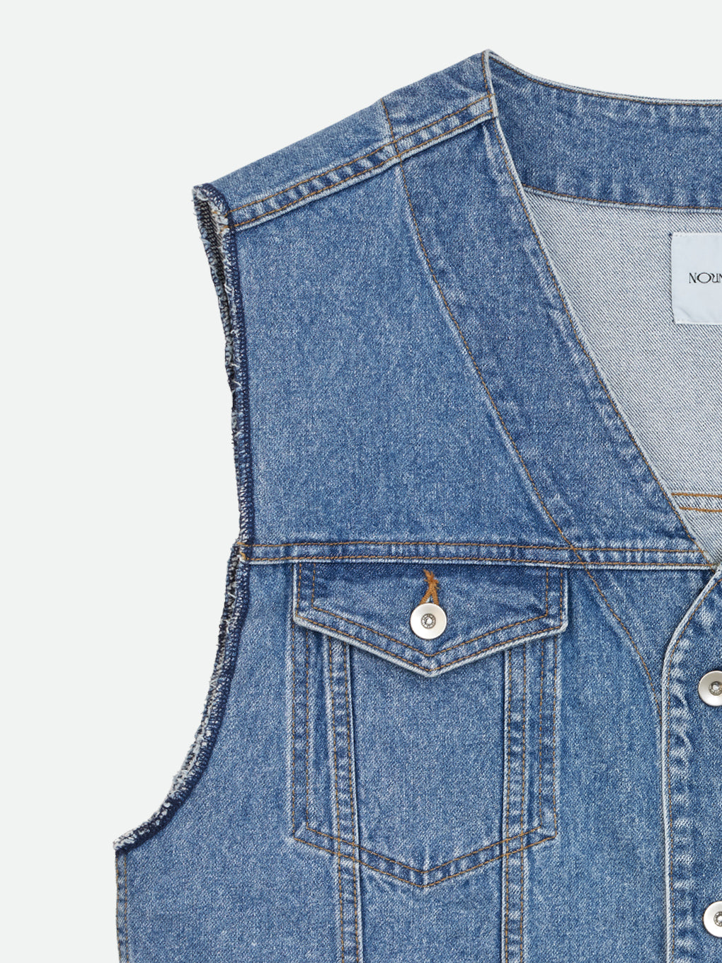 VINTAGE LIKE DENIM VEST JACKET