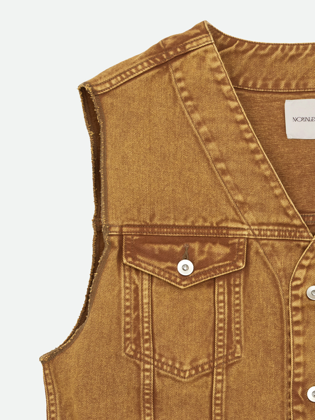 VINTAGE LIKE DENIM VEST JACKET