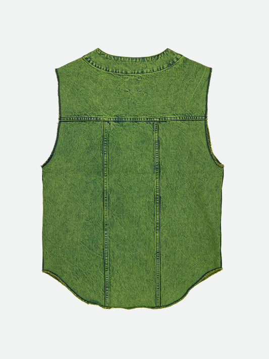 VINTAGE LIKE DENIM VEST JACKET