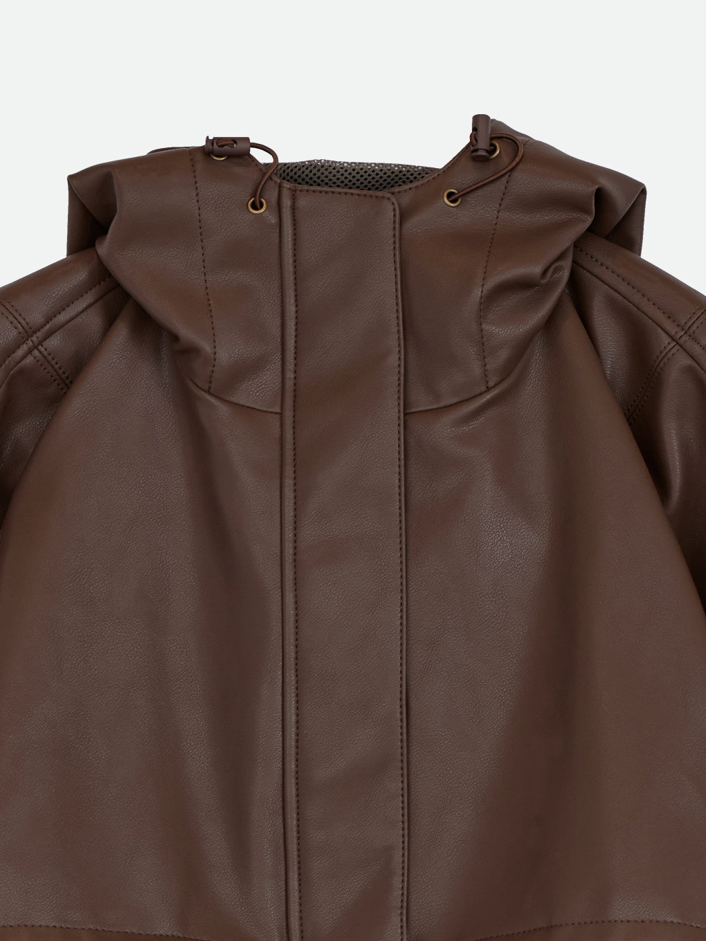 FAKE LEATHER SHORT ANORAK