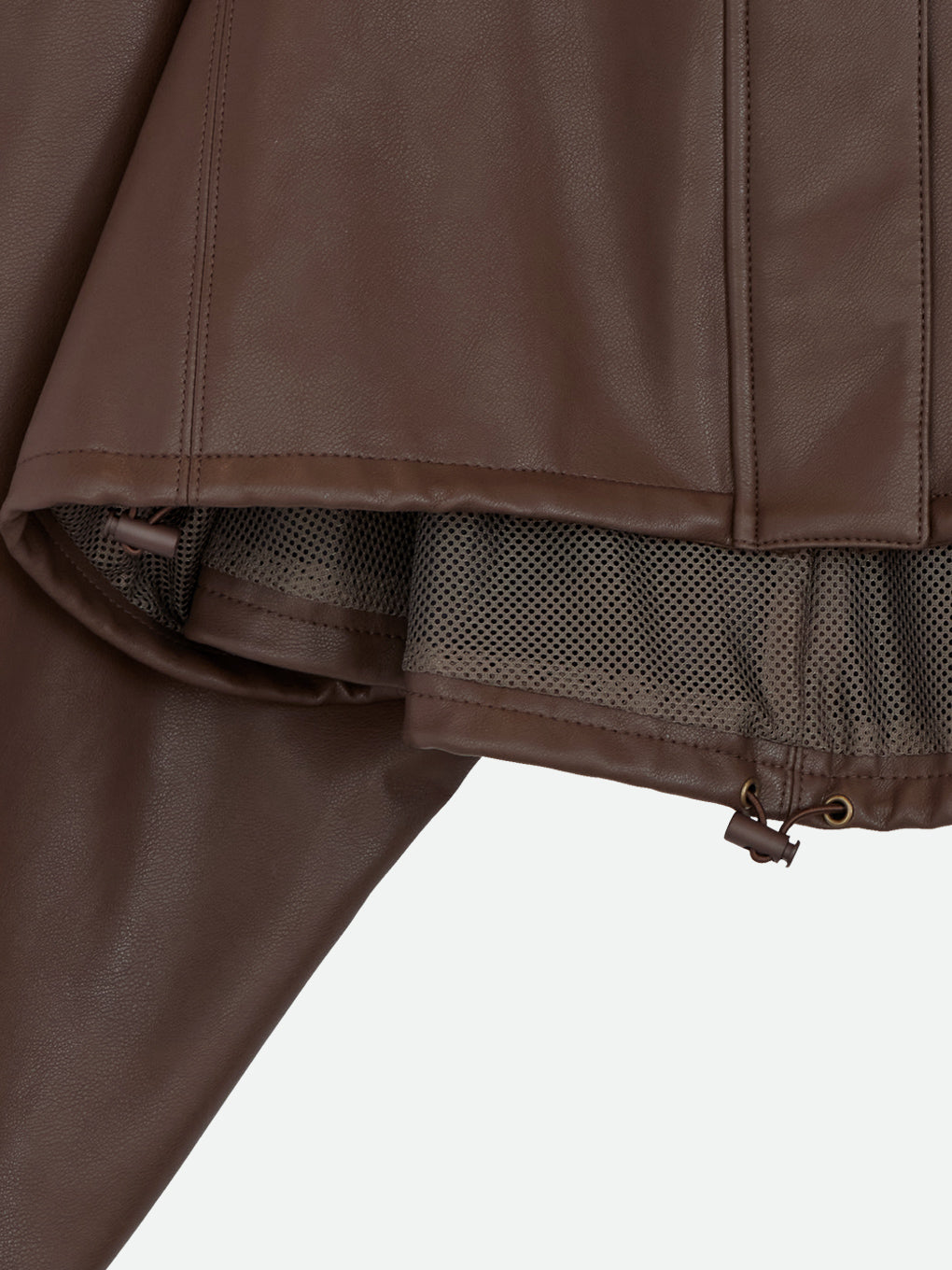 FAKE LEATHER SHORT ANORAK