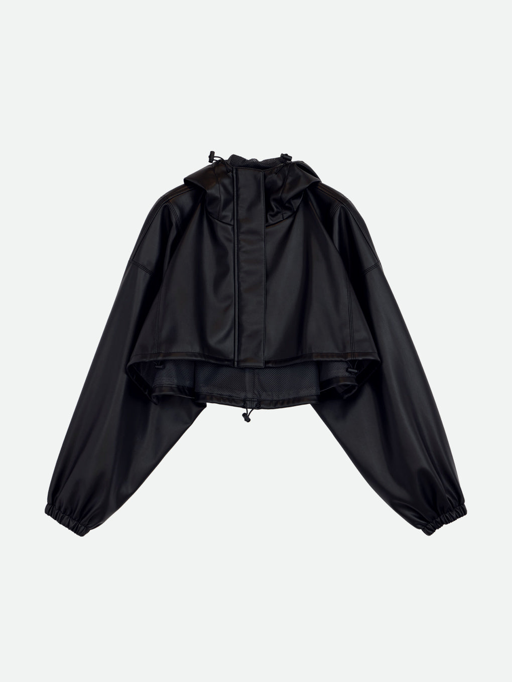 FAKE LEATHER SHORT ANORAK