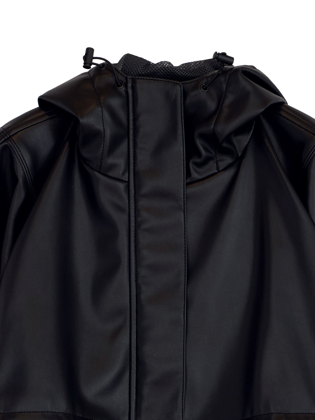 FAKE LEATHER SHORT ANORAK