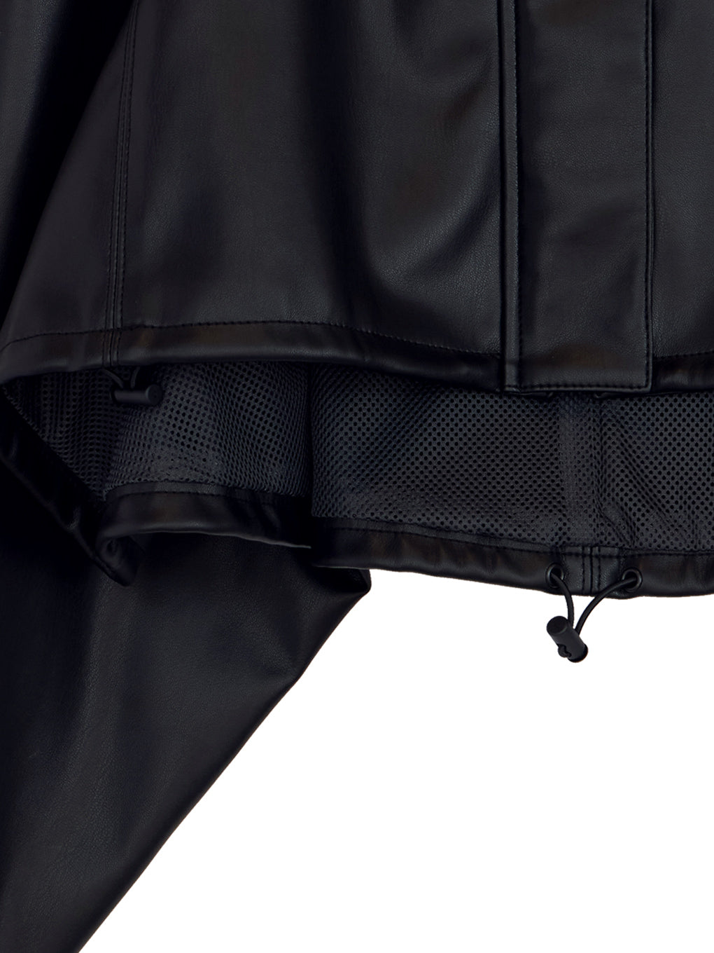 FAKE LEATHER SHORT ANORAK