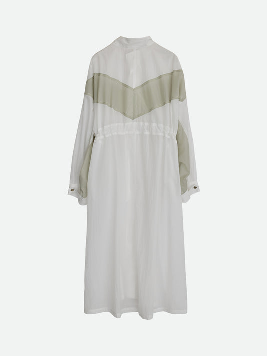 SHEER DRAWSTRING OVER COAT