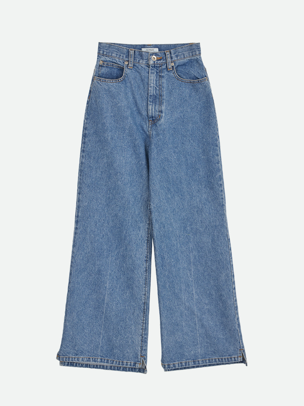 CORSET WITH WIDE DENIM PANTS