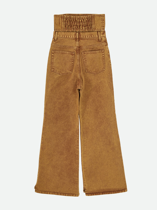 CORSET WITH WIDE DENIM PANTS