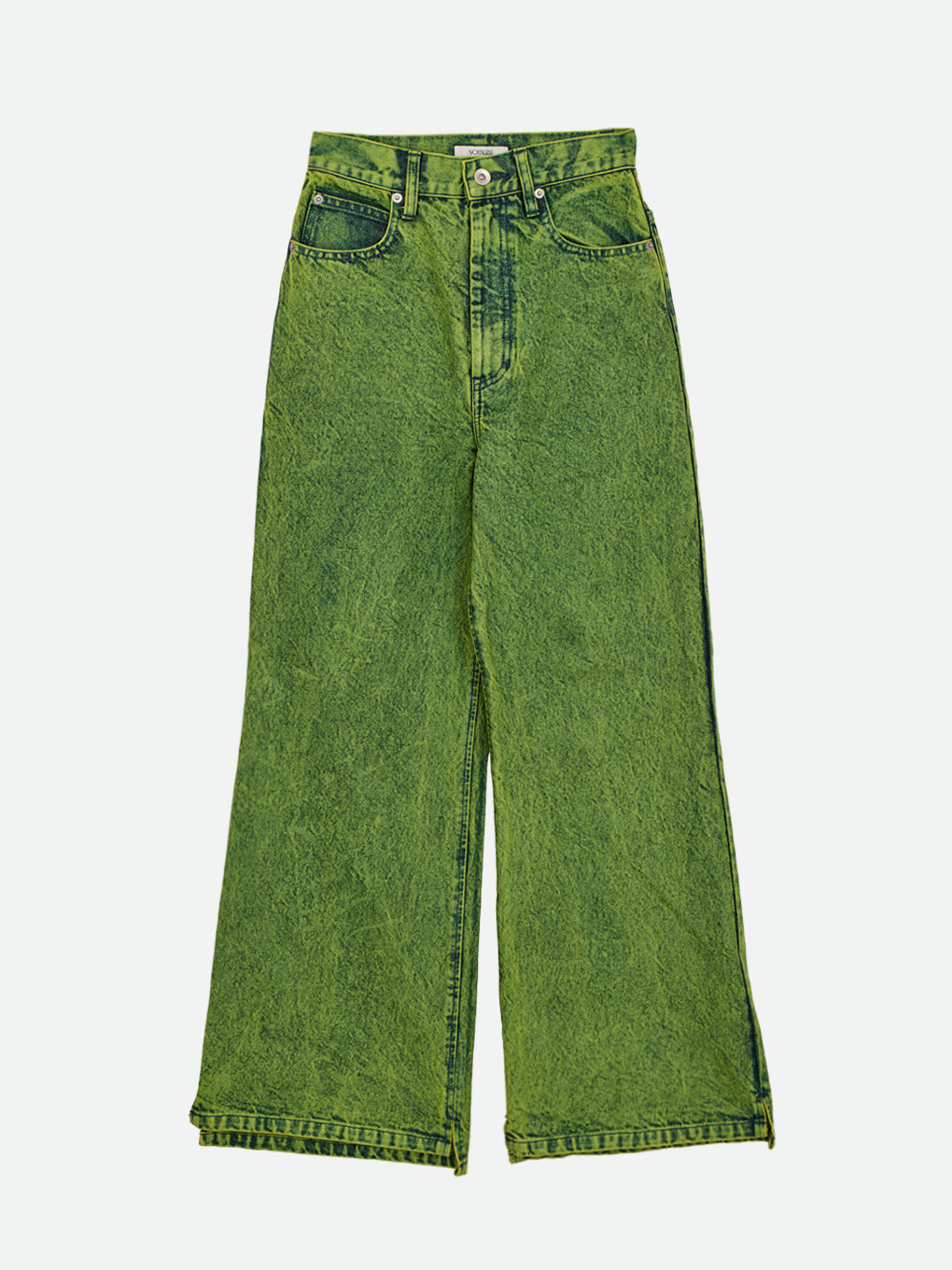 CORSET WITH WIDE DENIM PANTS