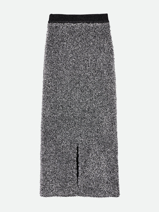 GLITTER TAPE YARN KNIT SKIRT