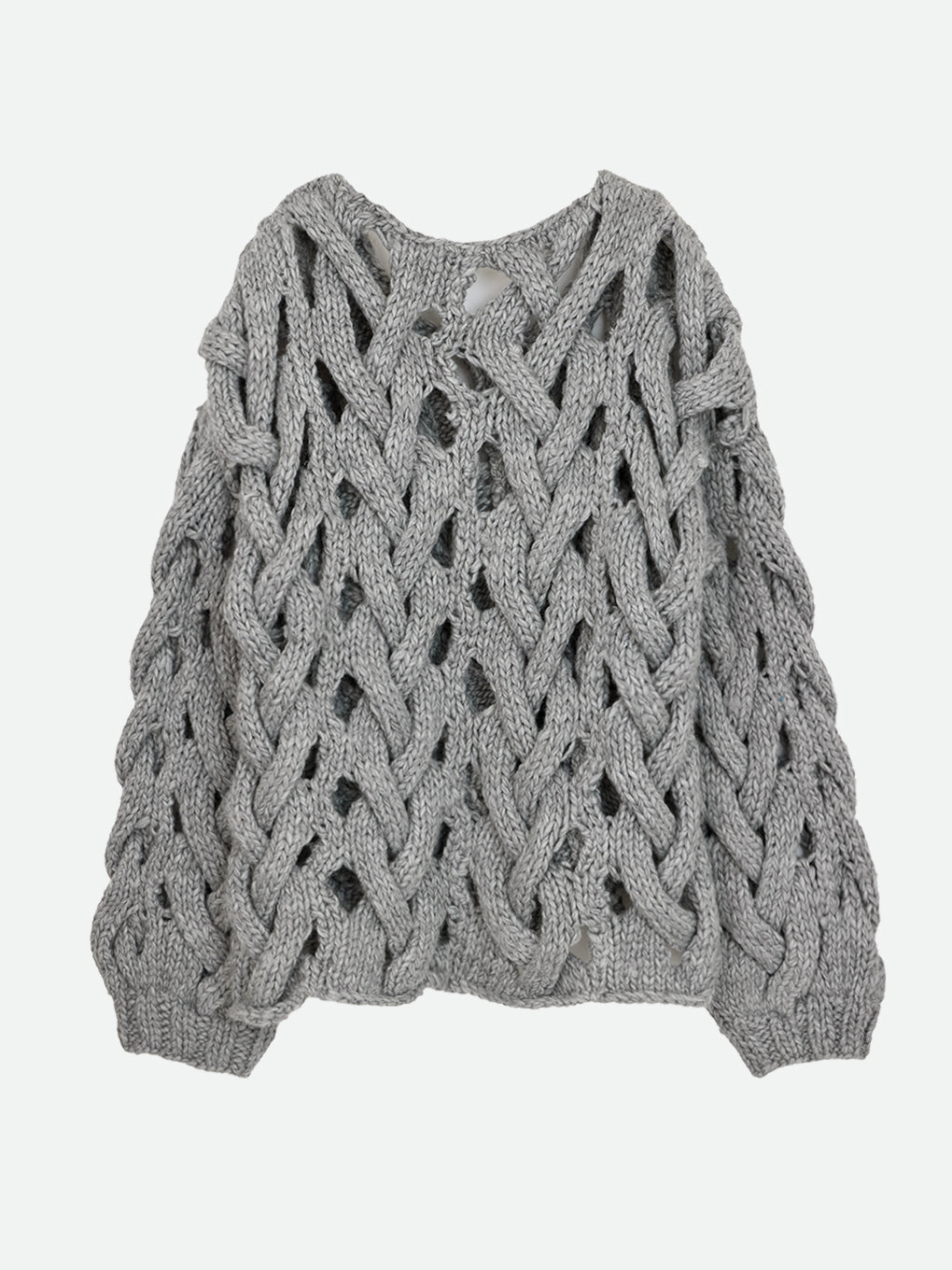 OVER MESH HAND KNIT