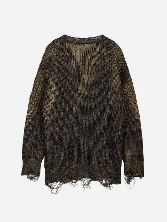 SHINY FOIL GRUNGE KNIT