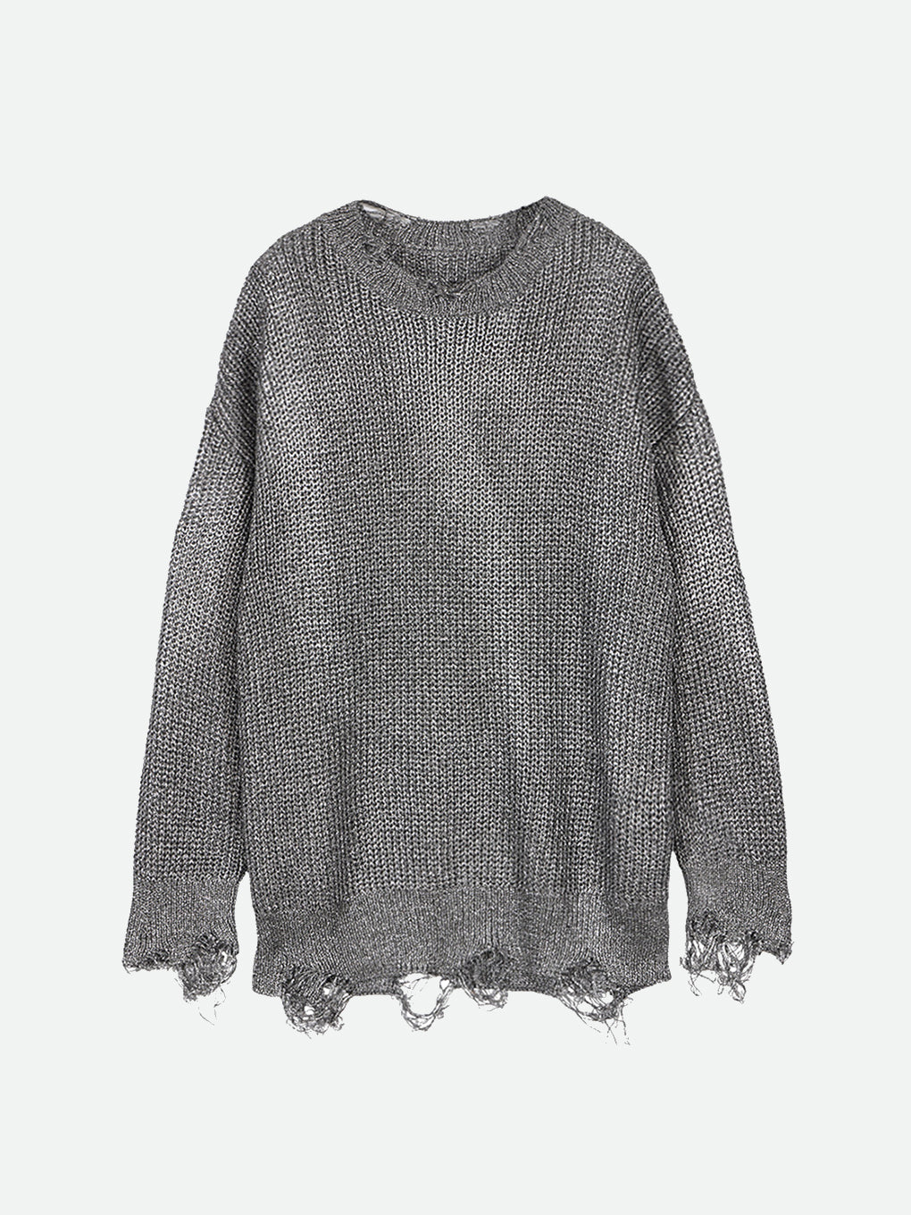 SHINY FOIL GRUNGE KNIT