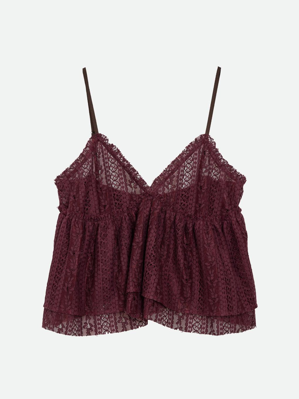 SHEER LACE CAMI TOPS