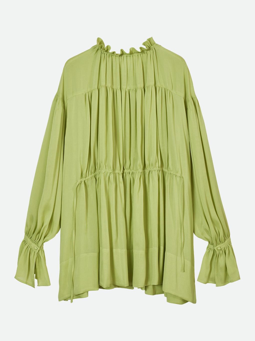 GATHER FLUFFY TUNIC BLOUSE