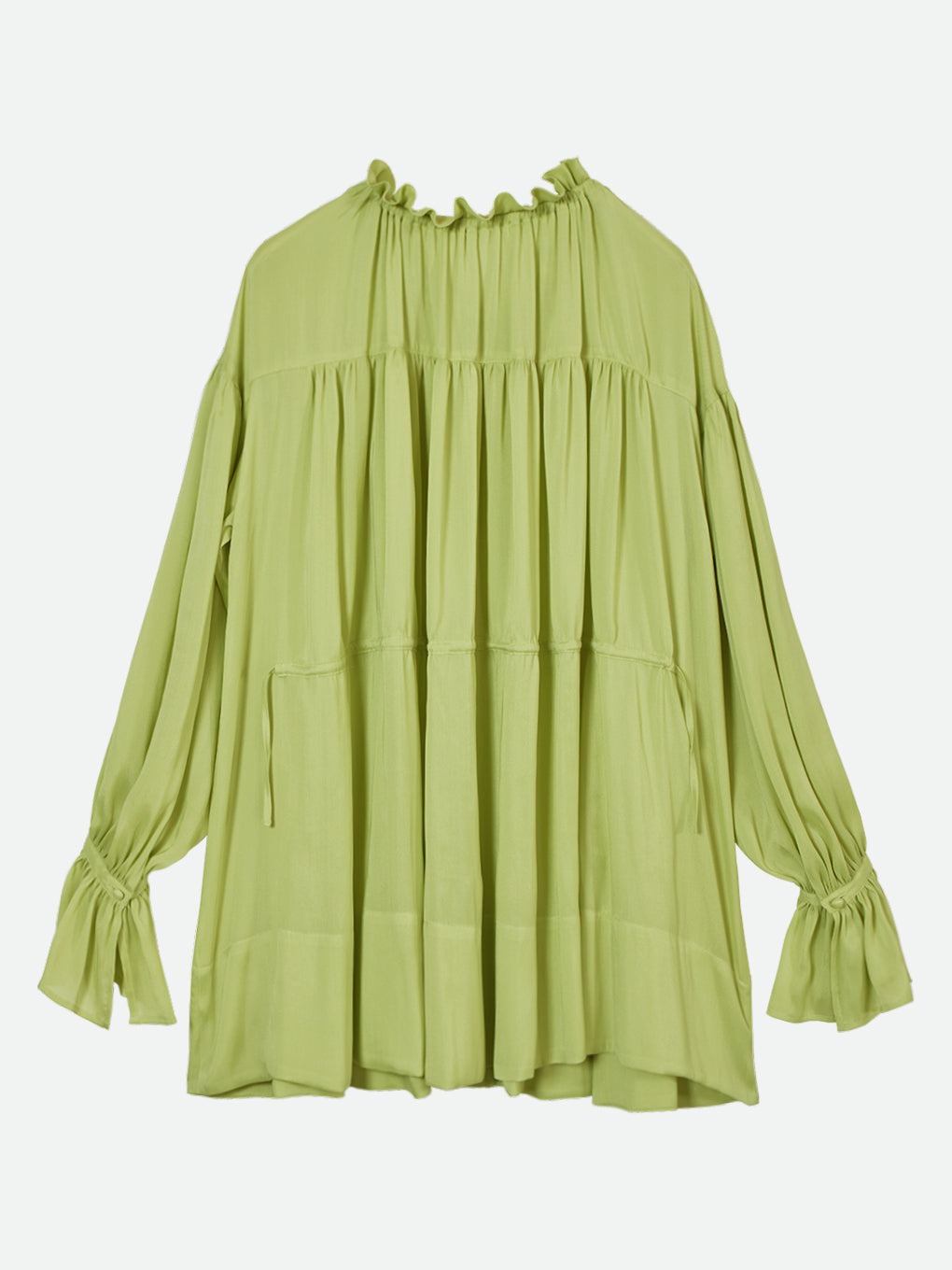 GATHER FLUFFY TUNIC BLOUSE