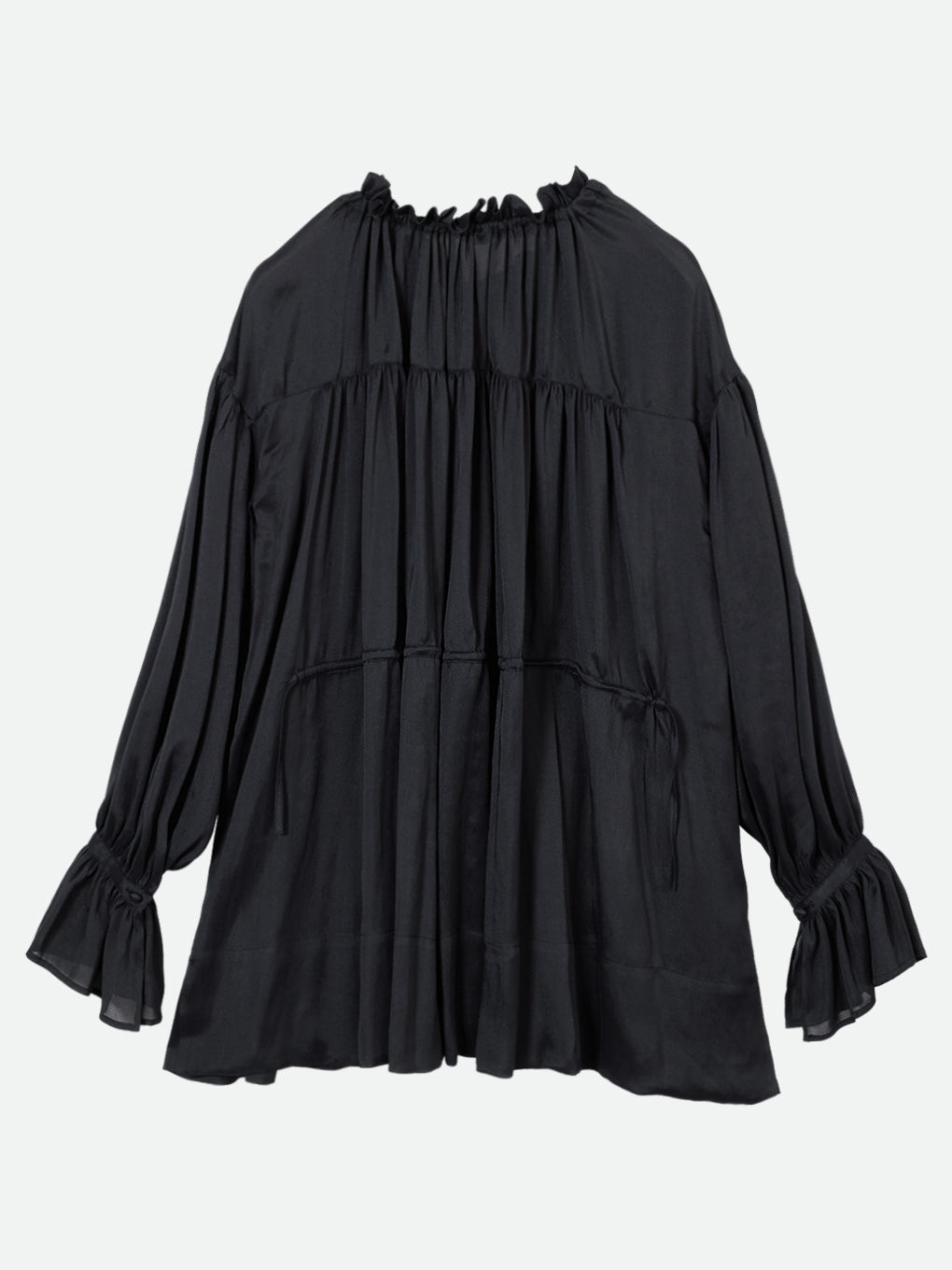 GATHER FLUFFY TUNIC BLOUSE