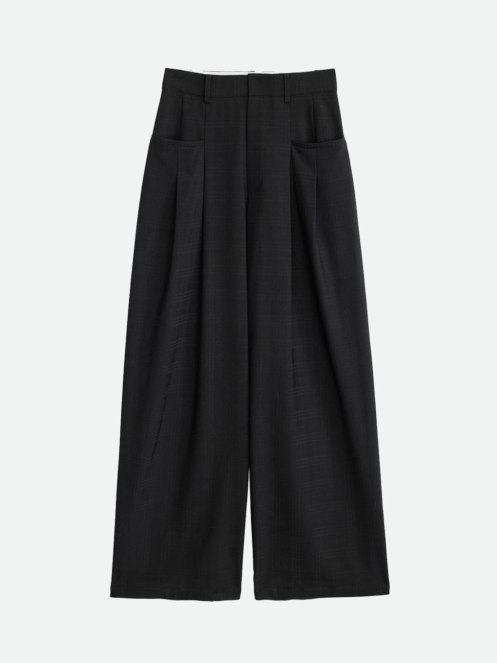 CHECK RELAX WIDE PANTS