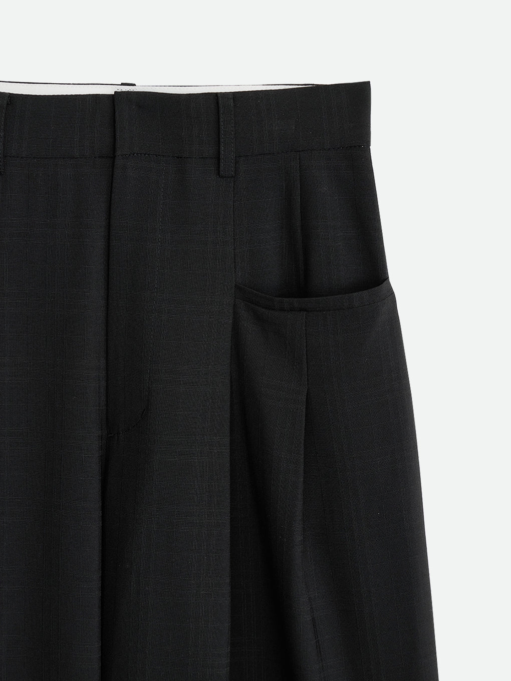 CHECK RELAX WIDE PANTS