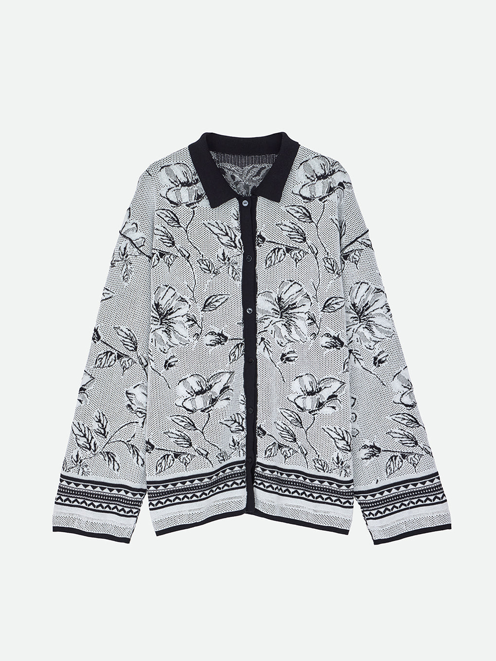 REVERSIBLE JACQUARD KNIT SHIRT