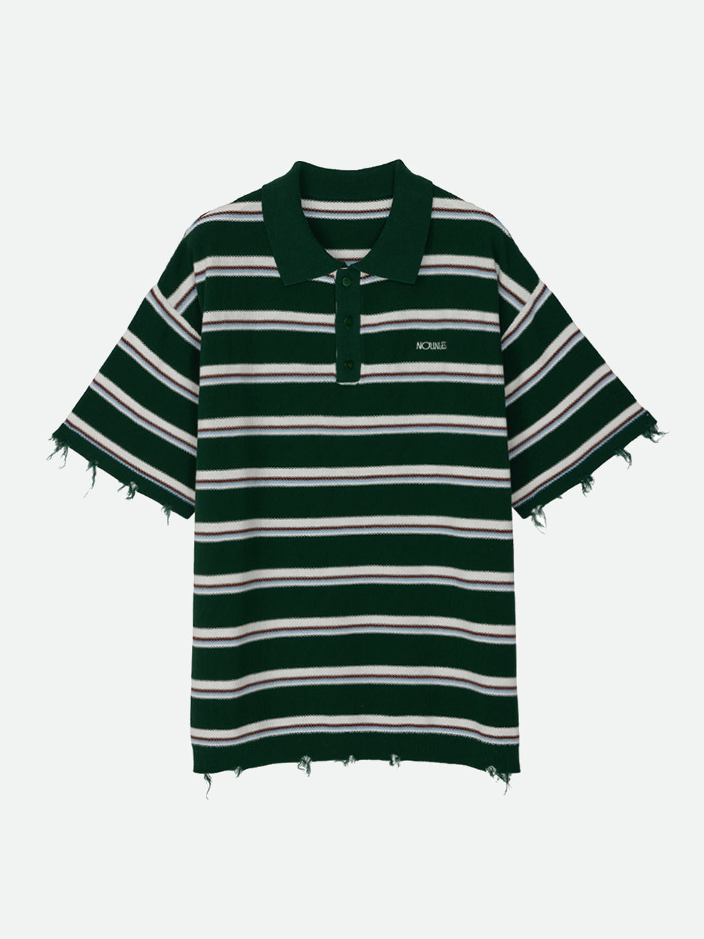 NL BORDER GRUNGE BIG POLO KNIT