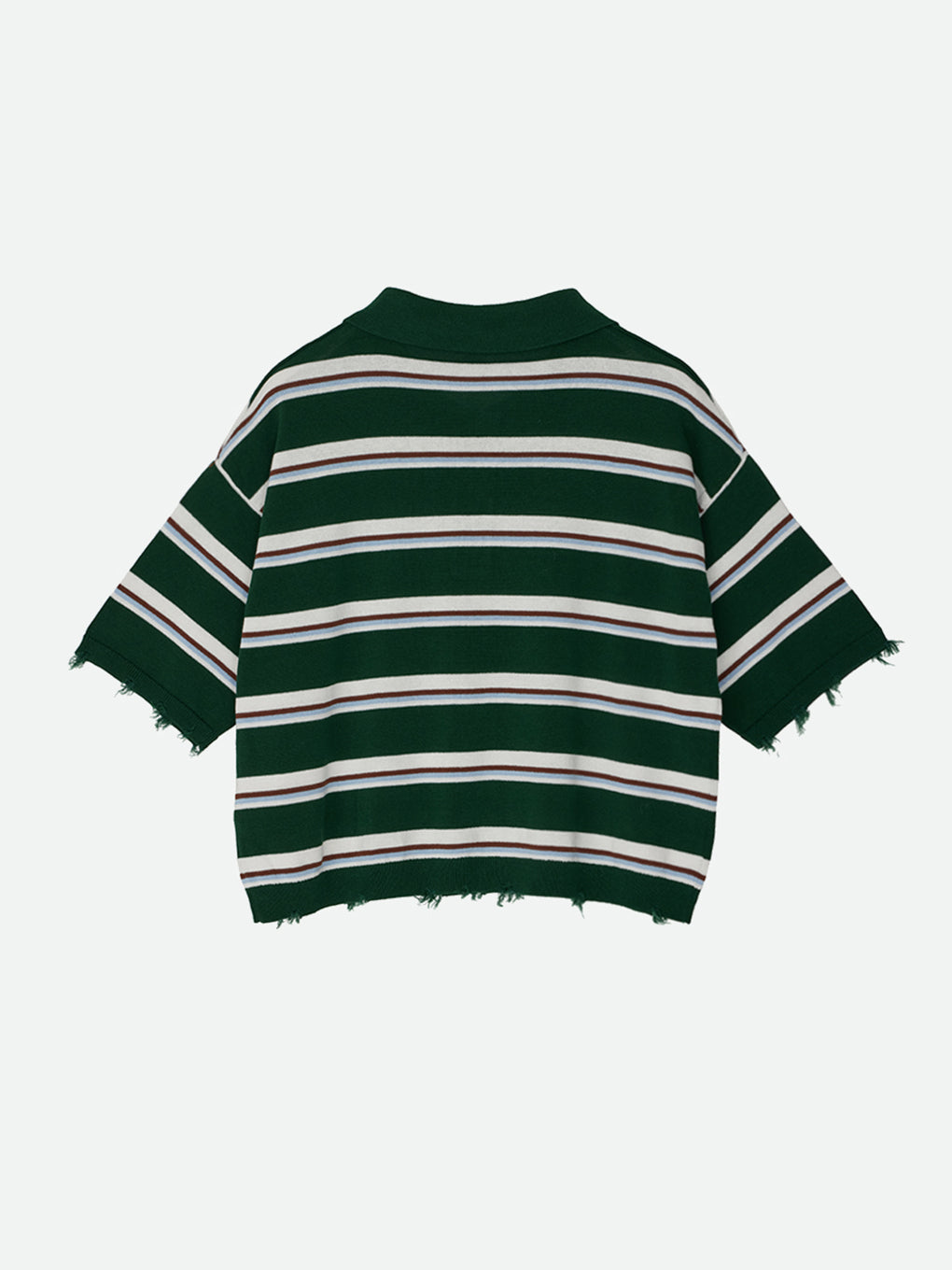 NL BORDER GRUNGE MINI POLO KNIT