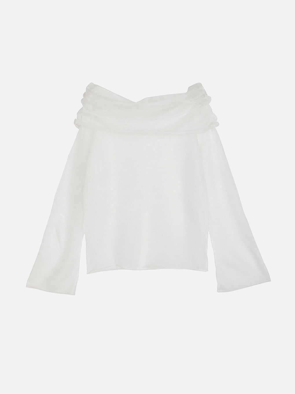 SHEER OFF SHOULDER KNIT
