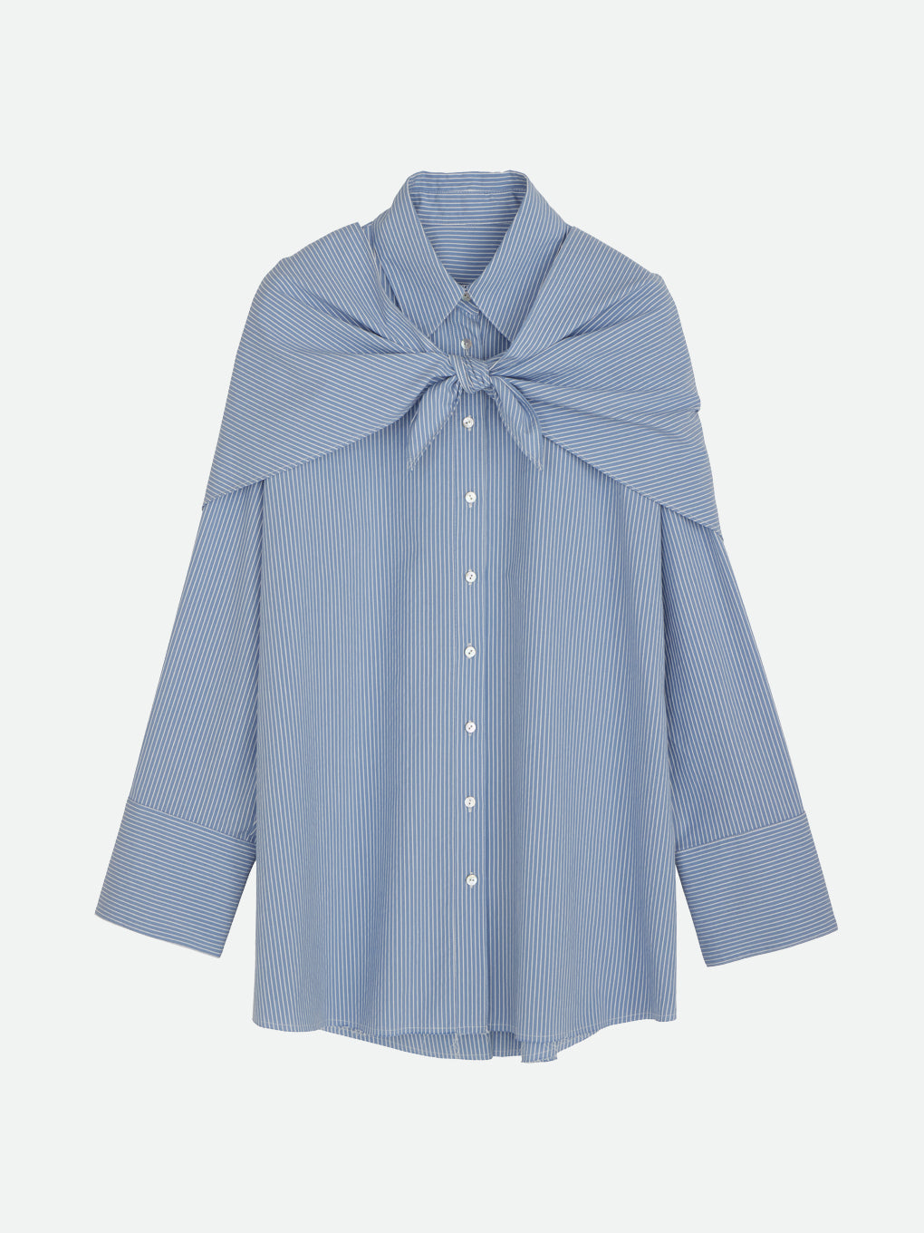 STRIPE SHIRT WITH SCARF