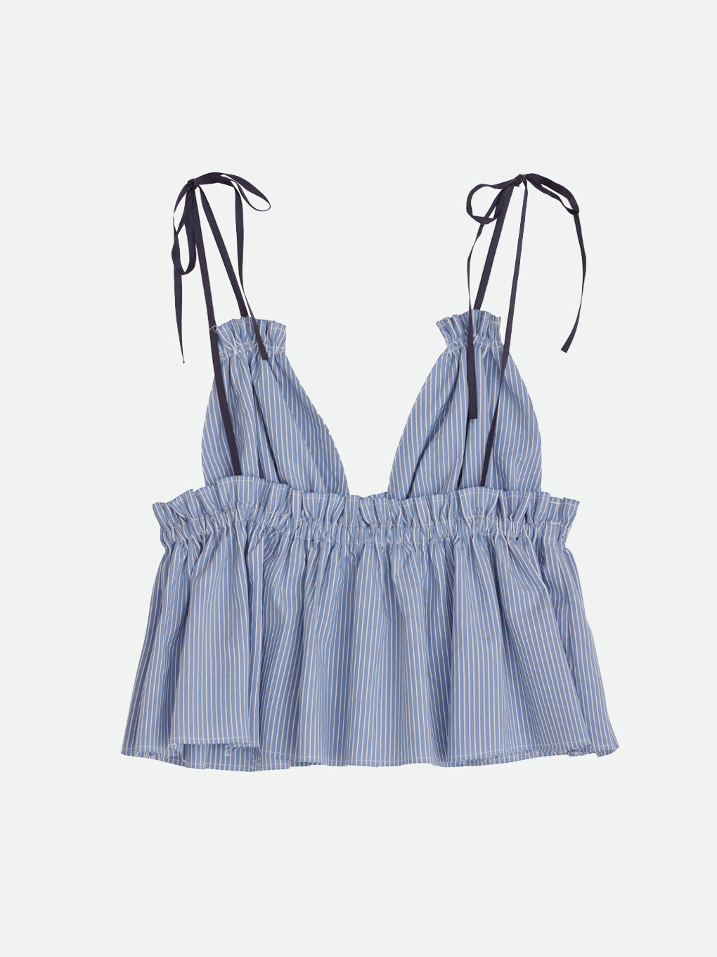 STRIPE GATHER BUSTIER TOPS