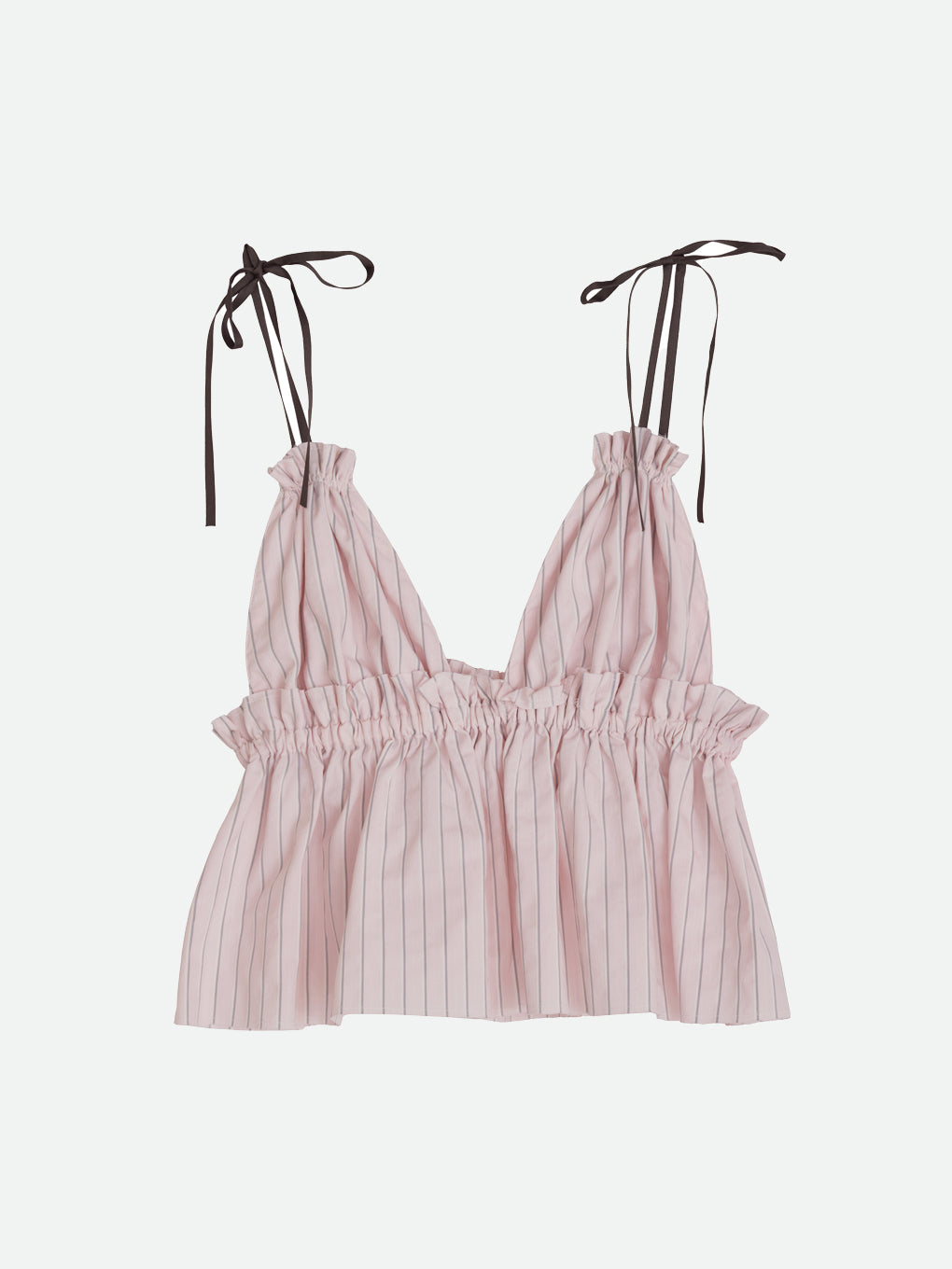 STRIPE GATHER BUSTIER TOPS