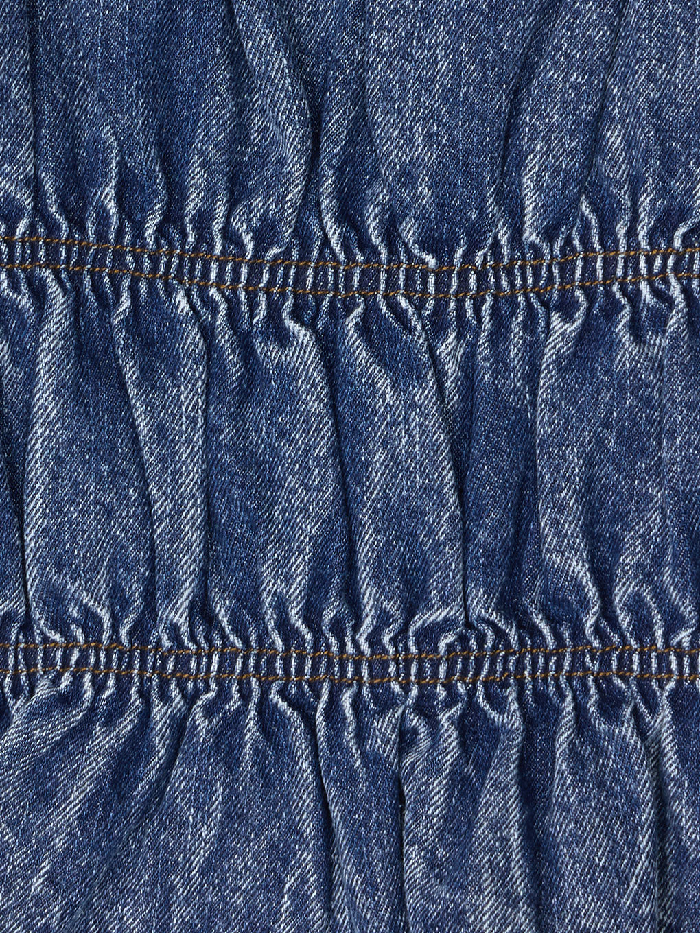 TIERED AGING LIKE DENIM TOPS