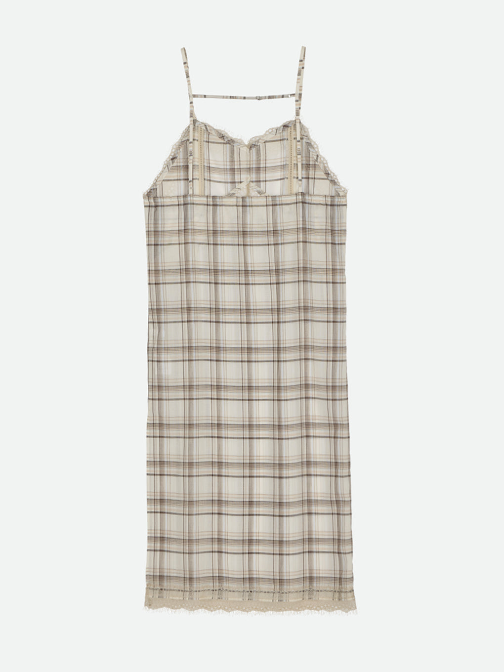 SHEER CHECK LONG CAMISOLE