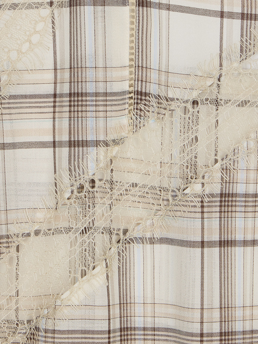 SHEER CHECK LONG CAMISOLE