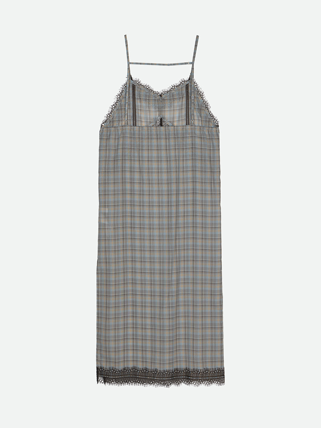 SHEER CHECK LONG CAMISOLE