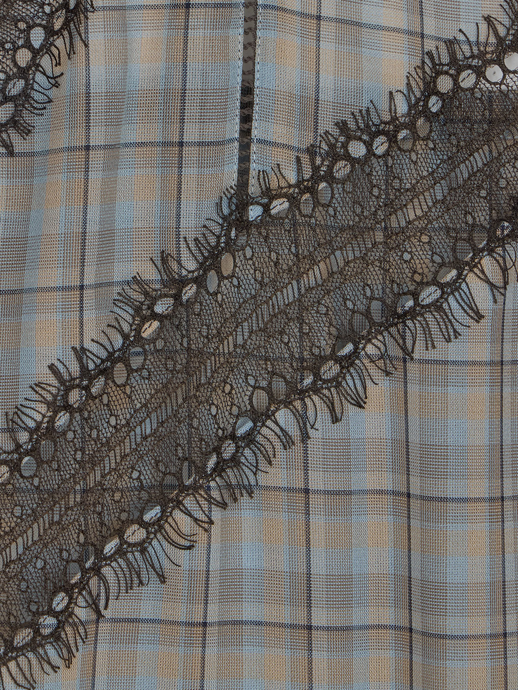 SHEER CHECK LONG CAMISOLE