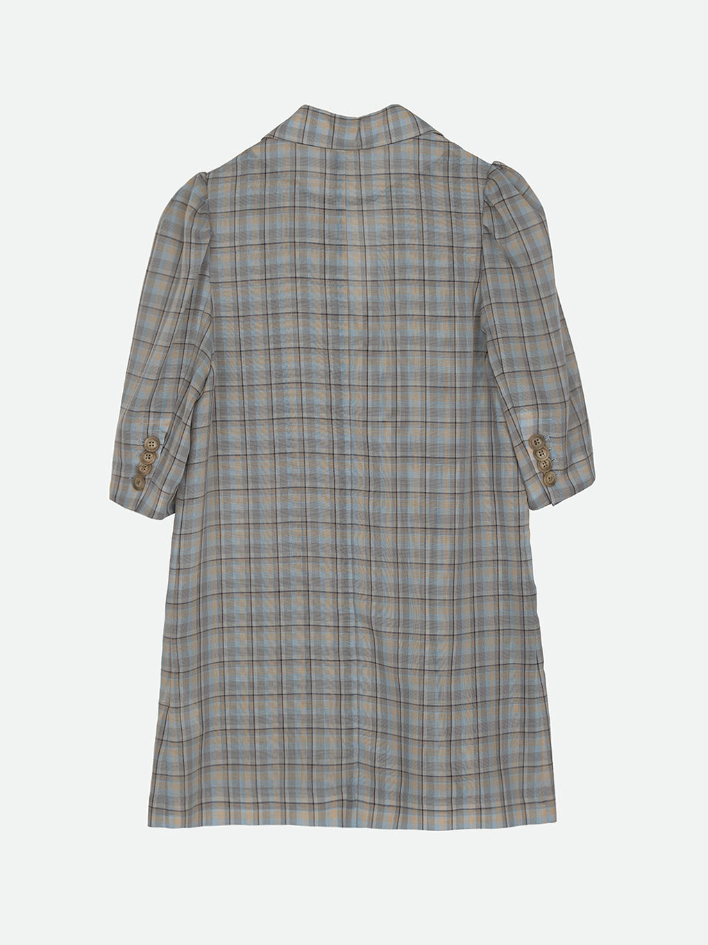 SHEER CHECK HALF SLEEVE JACKET