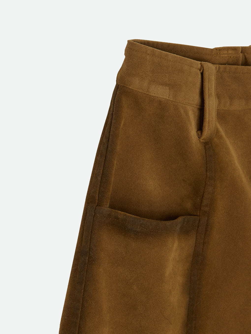 FAKE AGING SUEDE LIKE SHORT PANTS