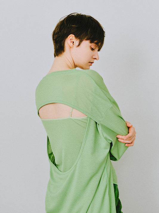 BACK HOLE LOOSE CARDIGAN