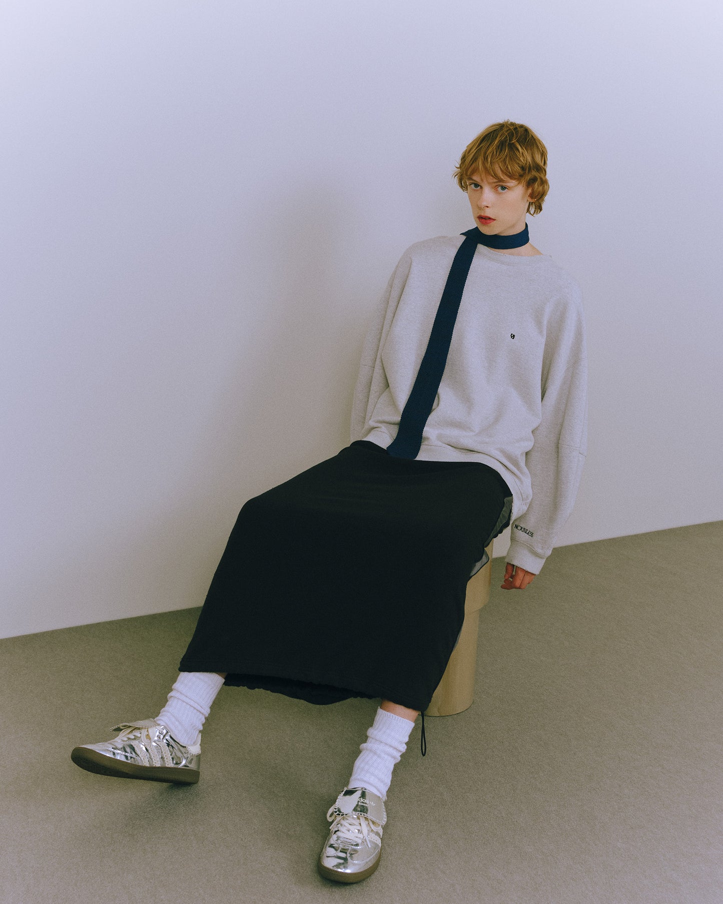 SWEAT DOCKING LINE SKIRT