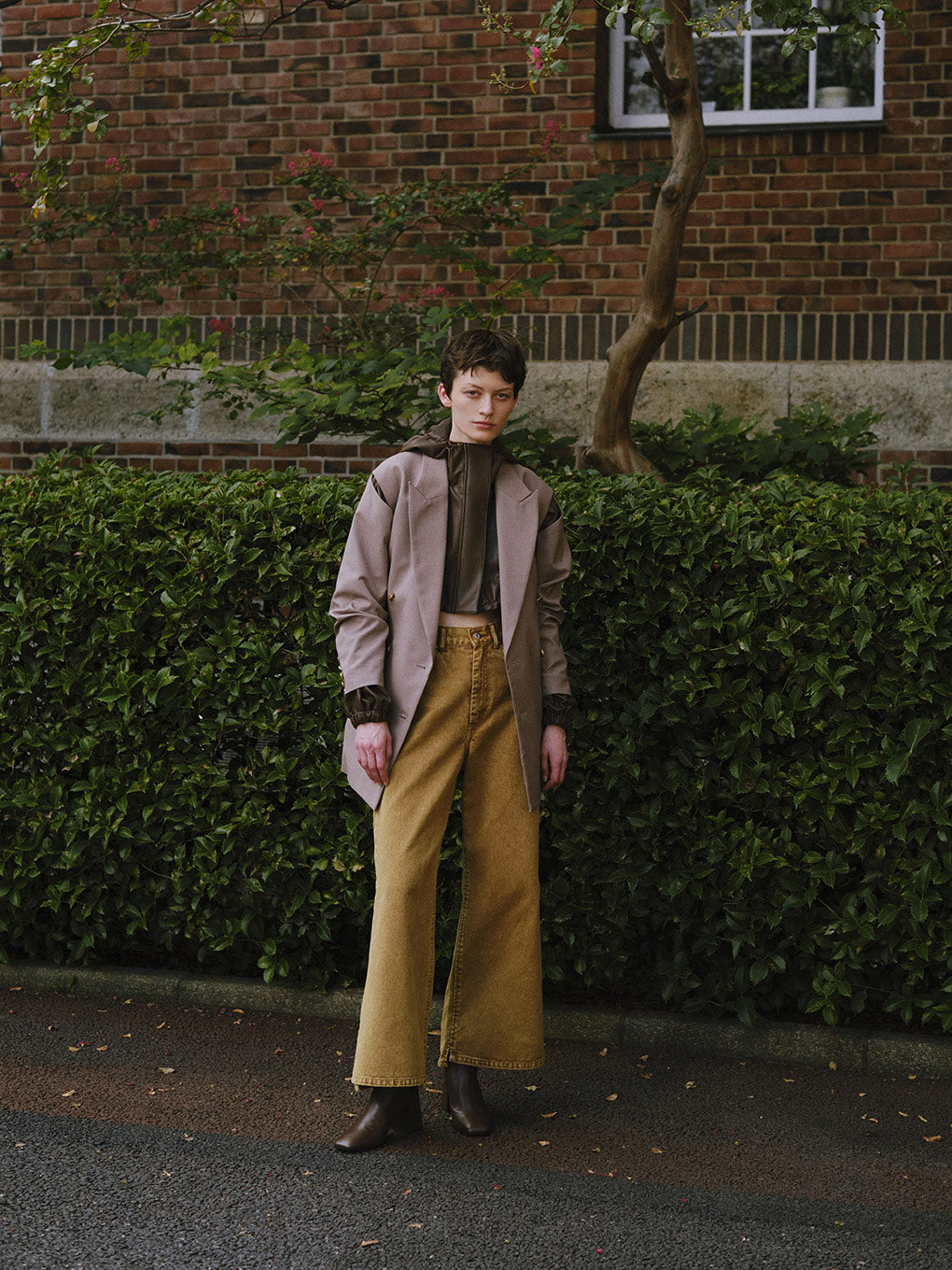 FAKE LEATHER SHORT ANORAK