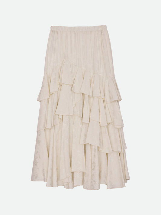GERBERA JACQUARD RUFFLE SKIRT