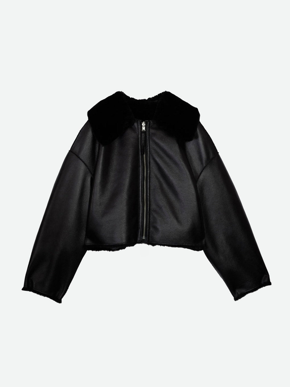 REVERSIBLE SHORT FAKE FUR JACKET